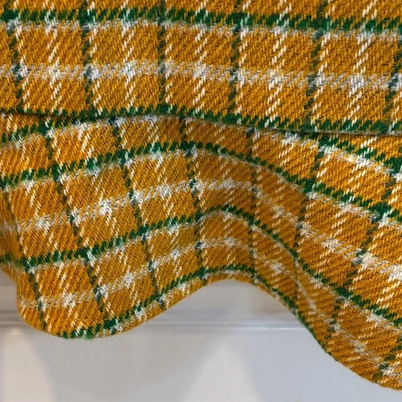NWT Anthropologie Yellow and Green Plaid A-Line Skirt - Picture 3 of 5